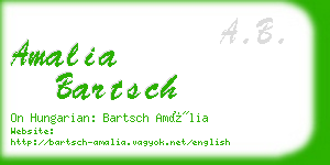amalia bartsch business card